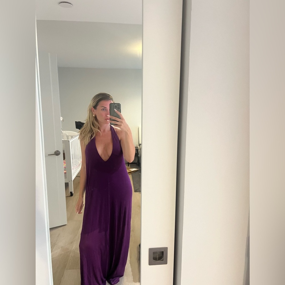New Elegant purple long Dress for a special occasion as a marriage - size S/M - Picture 6 of 16